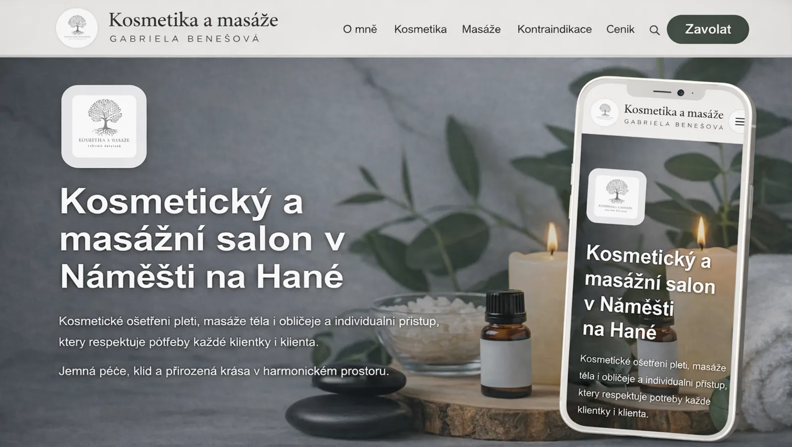 Náhled webu Kosmetika Namest - desktop a mobil